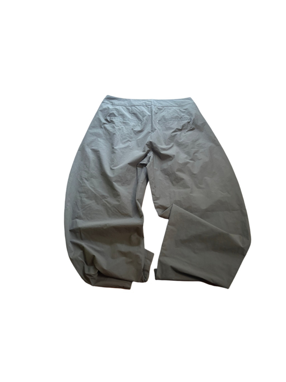 Free People Gabriette Barrel Trousers Size 12 Rubber Brown Pleated Pants - Picture 3 of 11